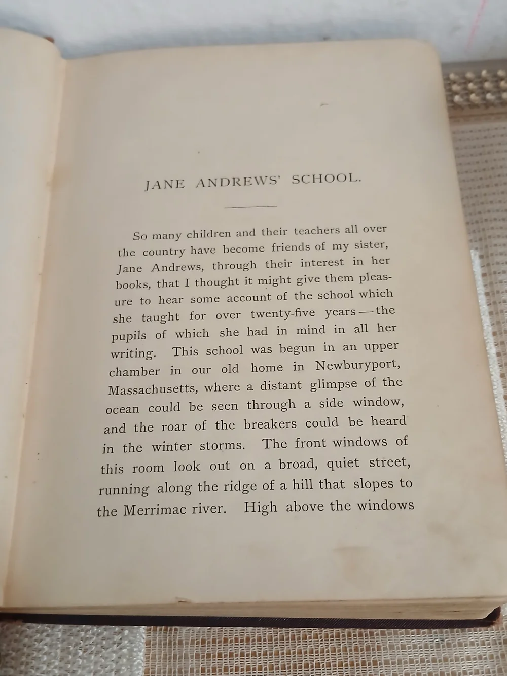 1898 TEN BOYS WHO LIVED ON THE ROAD FROM LONG AGO Jane Andrews Book Antique